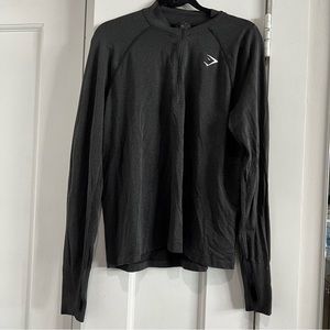 Women’s Gymshark Black Vital Seamless quarter zip size XXL